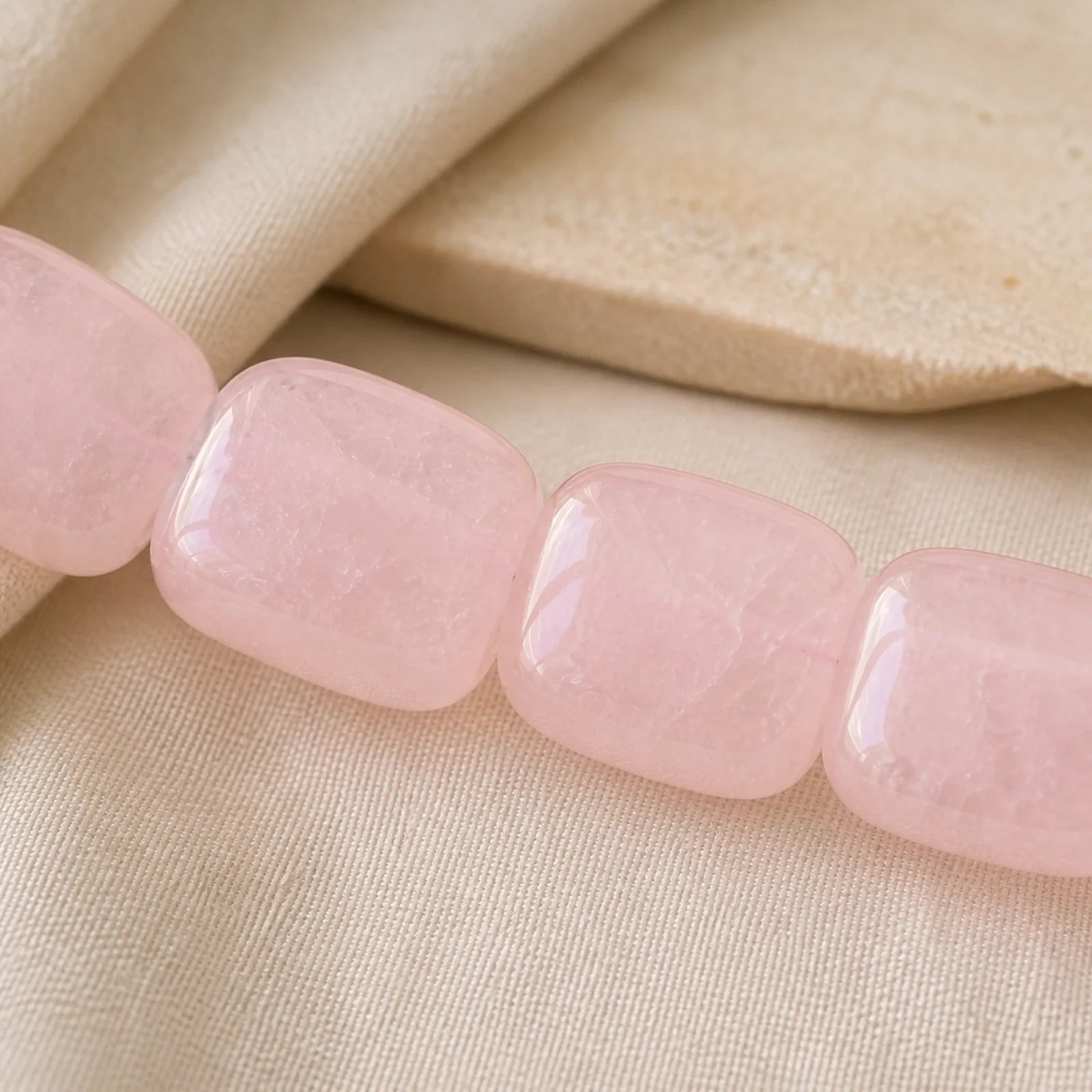 gros plan sur des pierre naturelle de quartz rose