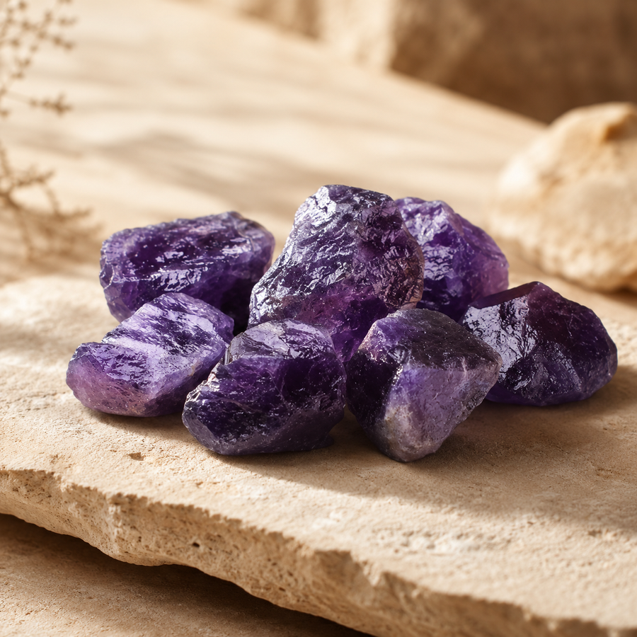 couleur de l’améthyste du lilas au violet profond