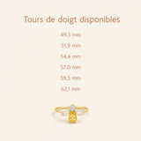 Tours de doigt disponibles pour la bague Citrine abeille
