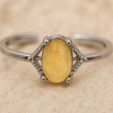 Détail de la pierre de Citrine naturelle 7 mm