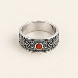Bague Cornaline en argent 925 vue dans son ensemble