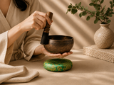 bol tibétain traditionnel 12 cm utilisé par une femme