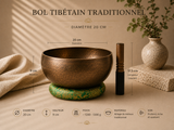 bol tibétain traditionnel 20cm schéma dimensions