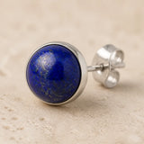 Détail d’une pierre ronde en Lapis Lazuli de 8 mm