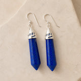 Détails de construction des boucles d’oreilles Lapis Lazuli