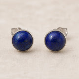 Boucles d’oreilles rondes en Lapis Lazuli de 8 mm