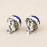 Système à clip des boucles d’oreilles en Lapis Lazuli