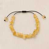 Bracelet Citrine baroque ajustable vu dans son ensemble