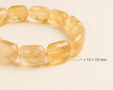 Dimensions 12 × 15 mm des pierres du bracelet Citrine facettée