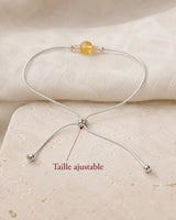Système de réglage du bracelet Citrine ajustable