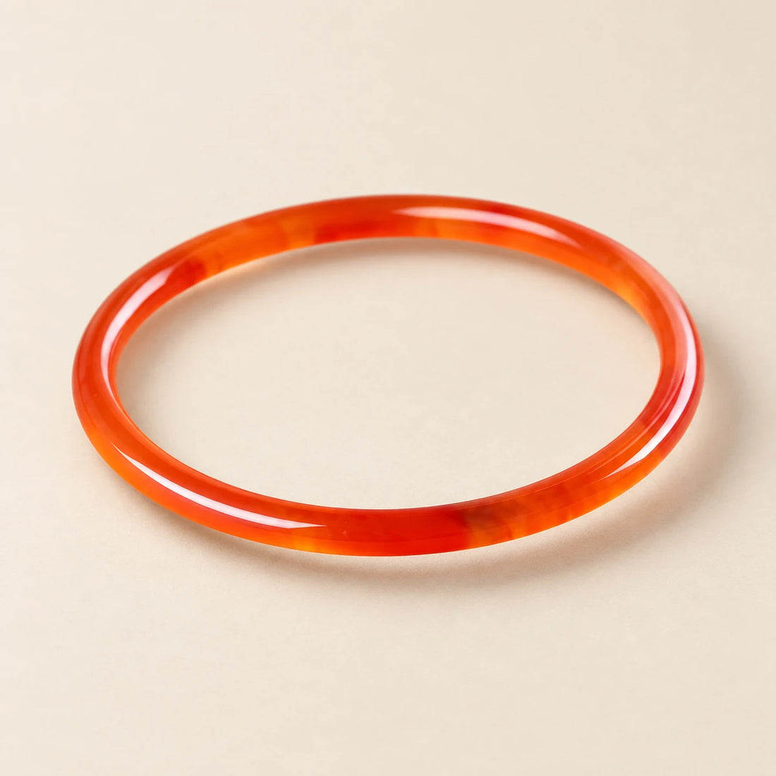 Bracelet jonc en Cornaline naturelle polie