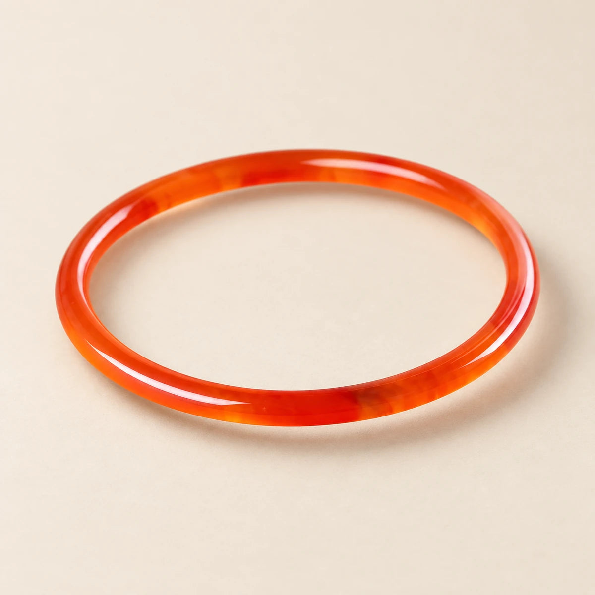 Bracelet jonc en Cornaline naturelle polie