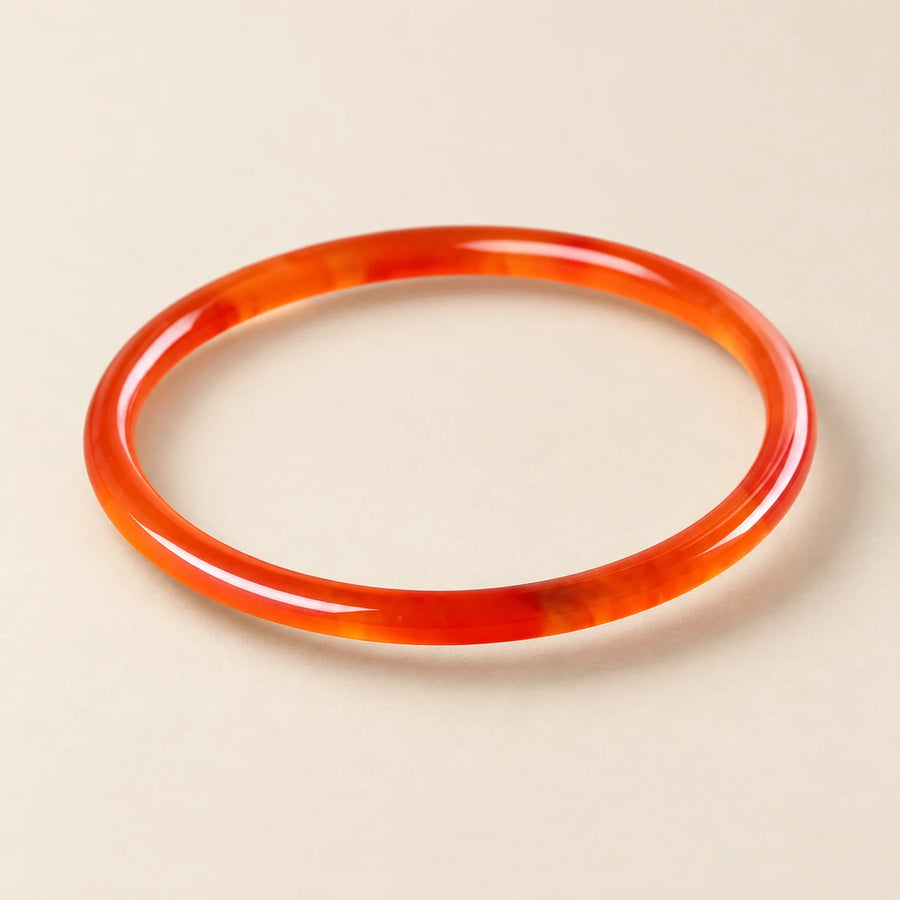 Bracelet jonc en Cornaline naturelle polie