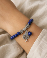 Bracelet Lapis Lazuli Arbre de Vie porté au poignet