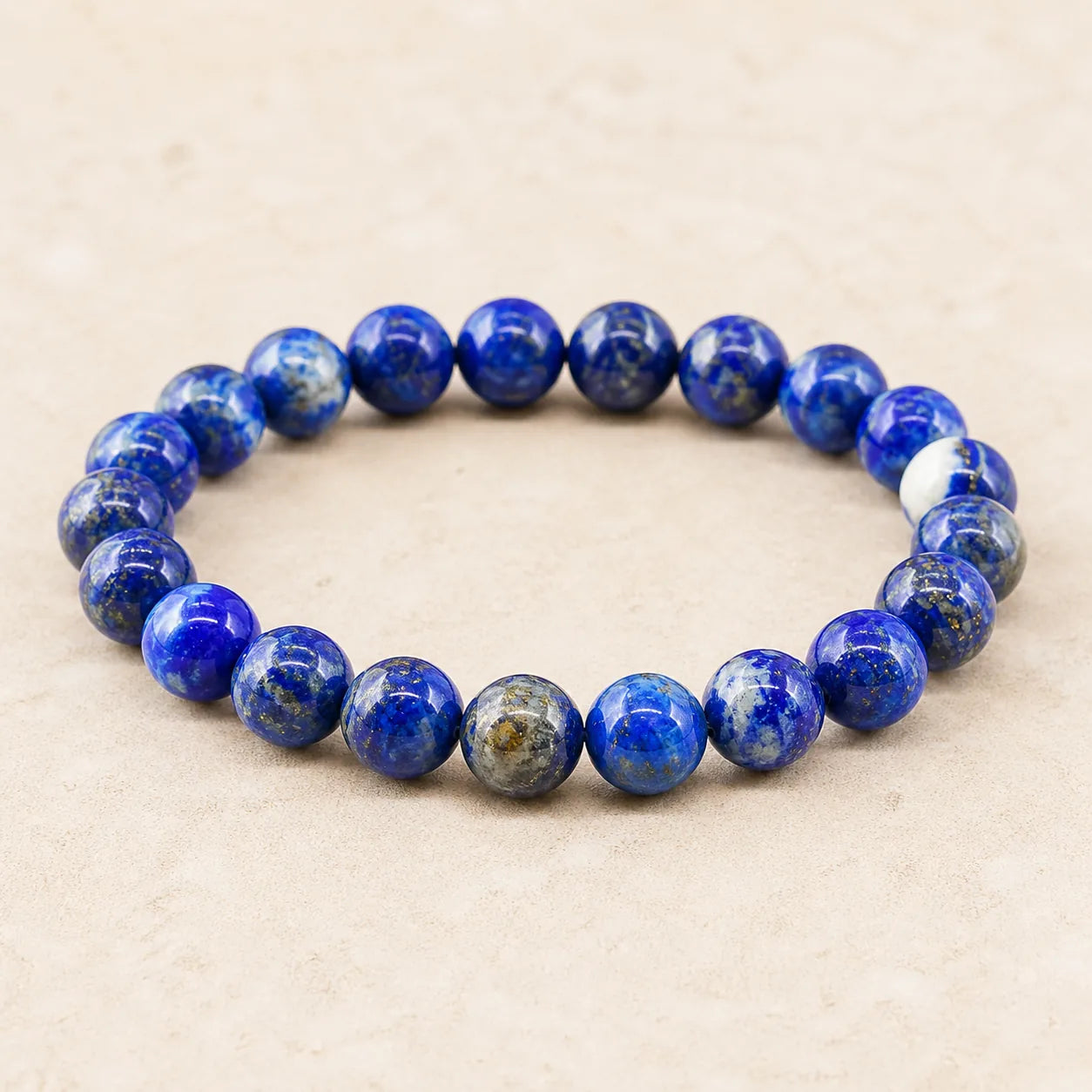 Bracelet Lapis Lazuli en perles naturelles rondes bleues