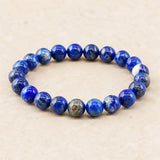 Bracelet Lapis Lazuli en perles naturelles rondes bleues