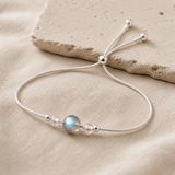 Fermoir coulissant du bracelet ajustable en argent 925.