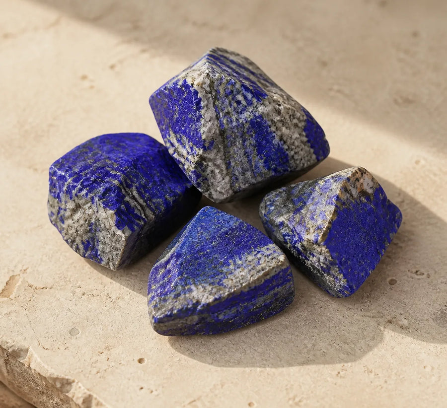 Lapis Lazuli brut naturel aux nuances bleues