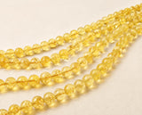 Perles rondes en Citrine disponibles de 6 à 12 mm