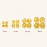 Comparaison des perles Citrine de 6, 8, 10 et 12 mm