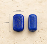 Dimensions 8 × 12 mm des perles rectangulaires Lapis Lazuli