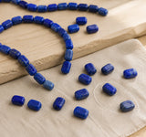 Perles rectangulaires Lapis Lazuli pour création de bijoux